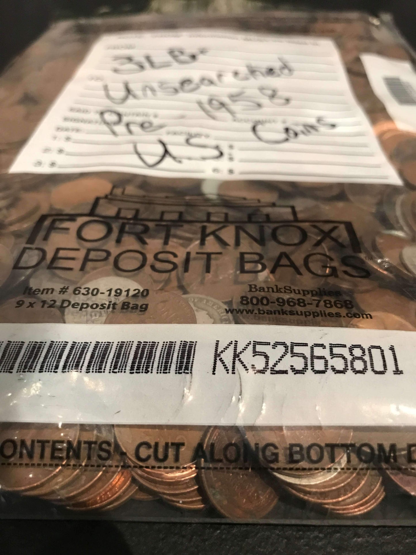 THREE+ POUND SEALED U.S. COIN BANK BAGS