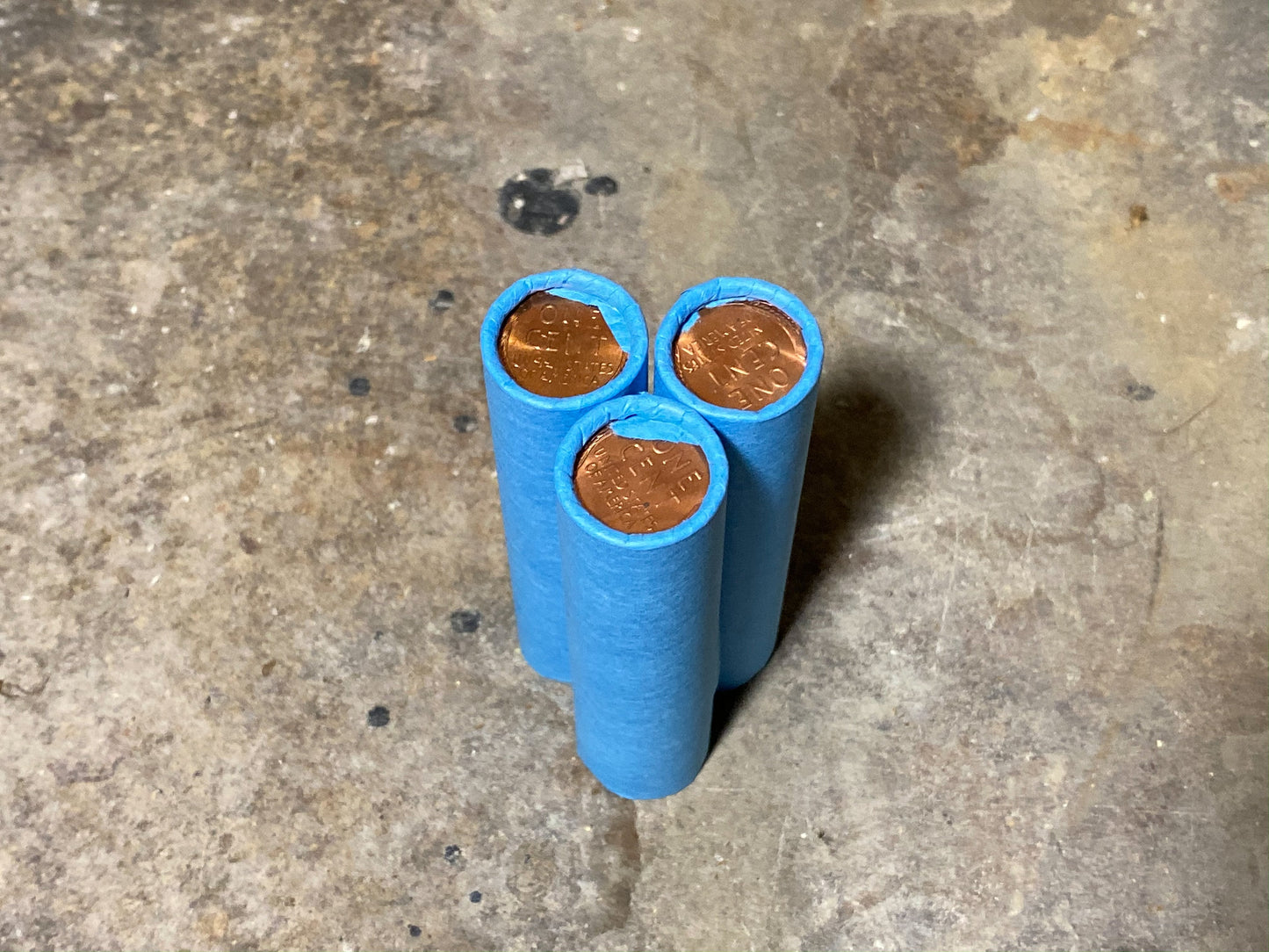 UNSEARCHED WHEAT PENNY roll with bu uncirculated cent showing old us cents coins collection lot estate sale hoard