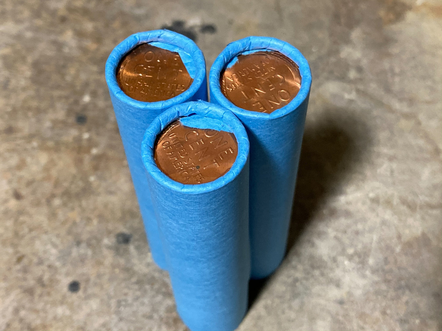 UNSEARCHED WHEAT PENNY roll with bu uncirculated cent showing old us cents coins collection lot estate sale hoard