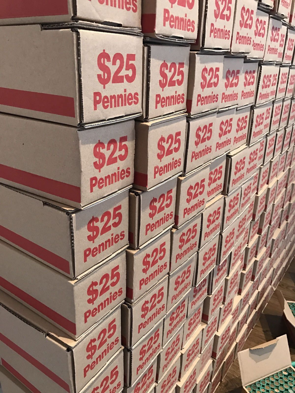 BOX OF 50 WHEAT PENNY ROLLS